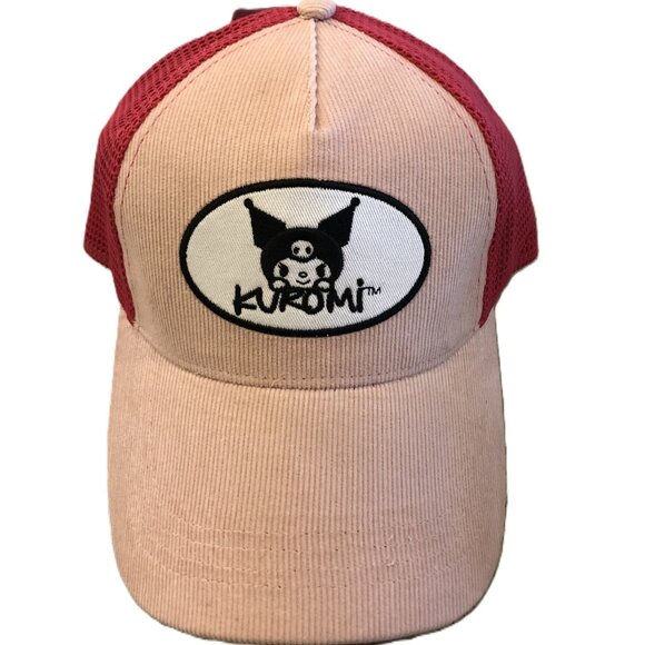 Kuromi x Forever 21 Graphic Trucker Hat Cap Pink Hello Kitty & Friends Mesh - Picture 1 of 14